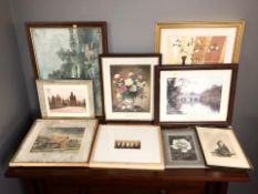 A group of pictures and prints, 'The Hay Wain' after Constable, etc.