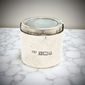 A silver coin dispenser for a Sovereign-sized coin, William Manton, Birmingham 1985,