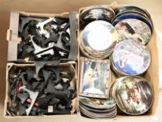 A quantity of Franklin Mint and Hamilton Collection porcelain collector's plated depicting Native