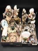 A group of Native American ornaments and related collectibles.
