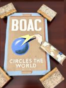 A hand painted BOAC poster,