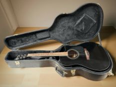 A Fender CD-60 CE BLK electro-acoustic guitar, serial No.