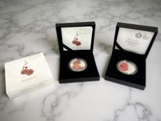 The Royal Mint : Two £5 Silver Proof Coins - In Flanders Field, 2012, as well as For The Fallen,
