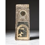 A Troika Pottery coffin shaped vase, height 18 cm. CONDITION REPORT: Rim chipped.