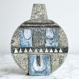 A Troika Pottery wheel shaped lamp base, height 21 cm,