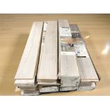 Approximately eighteen packs of Eger laminated flooring, each 1.