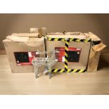 A group of boxed Christmas decorations,