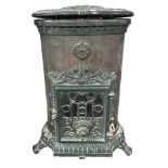 A Godin enamelled cast iron stove,
