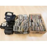 A large quantity of CDs, together with a Samsung video camera, etc.