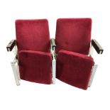 A pair of vintage cinema seats,