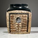 A Troika Pottery square shaped vase, height 10 cm,