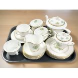 Twenty one pieces of Royal Worcester floral decorated tea china.