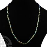 Mesopotamian Turquoise and Lapis Lazuli Bead Necklace String