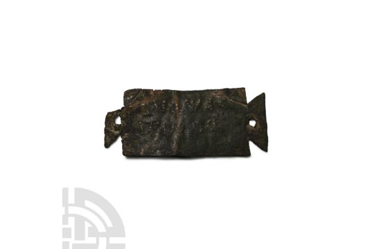 Roman Bronze Inscribed Tabula Ansata