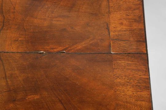 A George III mahogany lowboy with a wide crossbanded top and three oak-lined drawers, height 73cm, - Image 4 of 10