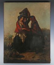 W. Perry (19th century) - The Fortune Teller, oil on canvas, signed lower right, 112cm x 86cm,