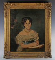 English School (first half 19th century) - Half-length portrait of 'Jane Rennell, m. Adm. Sir John