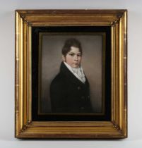 Attributed to John Raphael Smith (1752-1812) - Half-length portrait of ‘Peter Marron, aged 21,