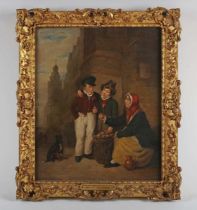 William John Thompson (British 1771-1845) - ‘The Importance of a Penny’, oil on panel,