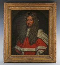 Manner of John Riley (1646-1691) - Head and shoulders portrait of 'Robert Price, 1655-1733,