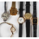 A Rone 9ct gold circular cased lady's wristwatch with signed and jewelled manual wind movement,