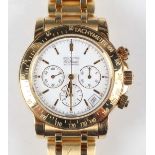 A Zenith El Primero Rainbow Automatic 18K gold gentleman's chronograph bracelet wristwatch with