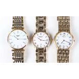 A Longines 'La Grande Classique de Longines' gilt metal and steel gentleman's bracelet wristwatch,