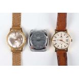 A Tissot Automatic Seastar gilt metal fronted and steel backed circular cased gentleman's