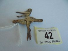 A good quality silver ballerina brooch.