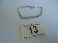 A three carat plus 18ct white gold diamond bracelet, 7.49 grams.