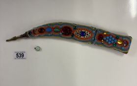 AN Eastern dagger with beaded grip & scabbard