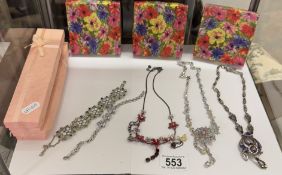 5 boxed costume jewellery consisting of necklaces & bracelets