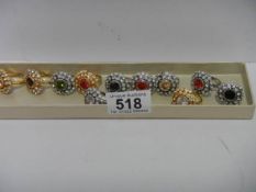 Ten good quality dress rings.