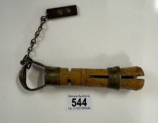 A vintage snooker cue tip replacement tool