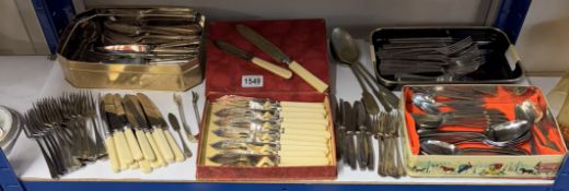 A good lot of cutlery including sets