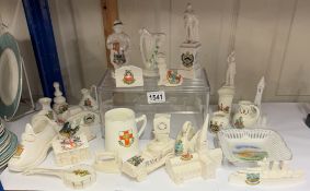 A good collection of crested china including military