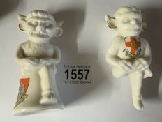 2 crested Lincoln Imps