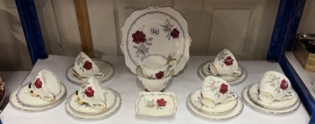 A Royal Stafford 'Roses to Remember' tea set
