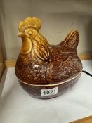 A vintage lidded chicken dish