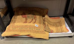 2 Good camel cushion covers ( 1 Has small cushion to show design)