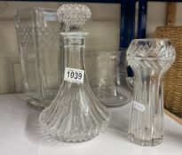 A nice lot of glassware including a decanter