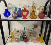 Approximately 50 decorative perfume bottles (Empty)