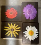 4 Flower room decoration prints