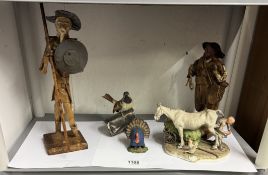 A figure with horse & hay cart etc