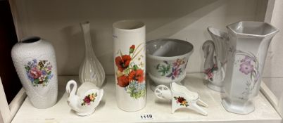 A quantity of vases etc