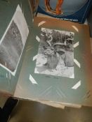 An old postcard album, postcards and Black & White photographs.