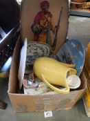 A tray of ceramic and plaster items.