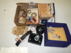 A good lot of costume jewellery, watches, compact etc.,