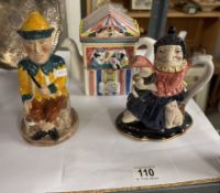 3 Punch & Judy novelty teapots