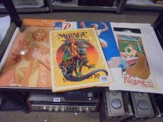 A selection of vintage French style prints etc.,